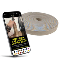 TOFL 3/8 Inch Leather Strap - Beige