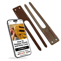 Medium Brown thumb and pinky replacement loops for baseball glove