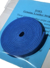 TOFL Genuine Leather Strap, Top Grain Cowhide Craft Strip – Sky Blue