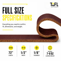 TOFL 1/2 Inch Cowhide Leather Strip - PT05