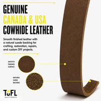TOFL Genuine Leather Strap | Top Grain Cowhide Strip – Medium Brown