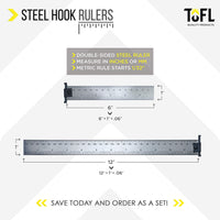 TOFL 12 Inch Hooked Ruler - PT06