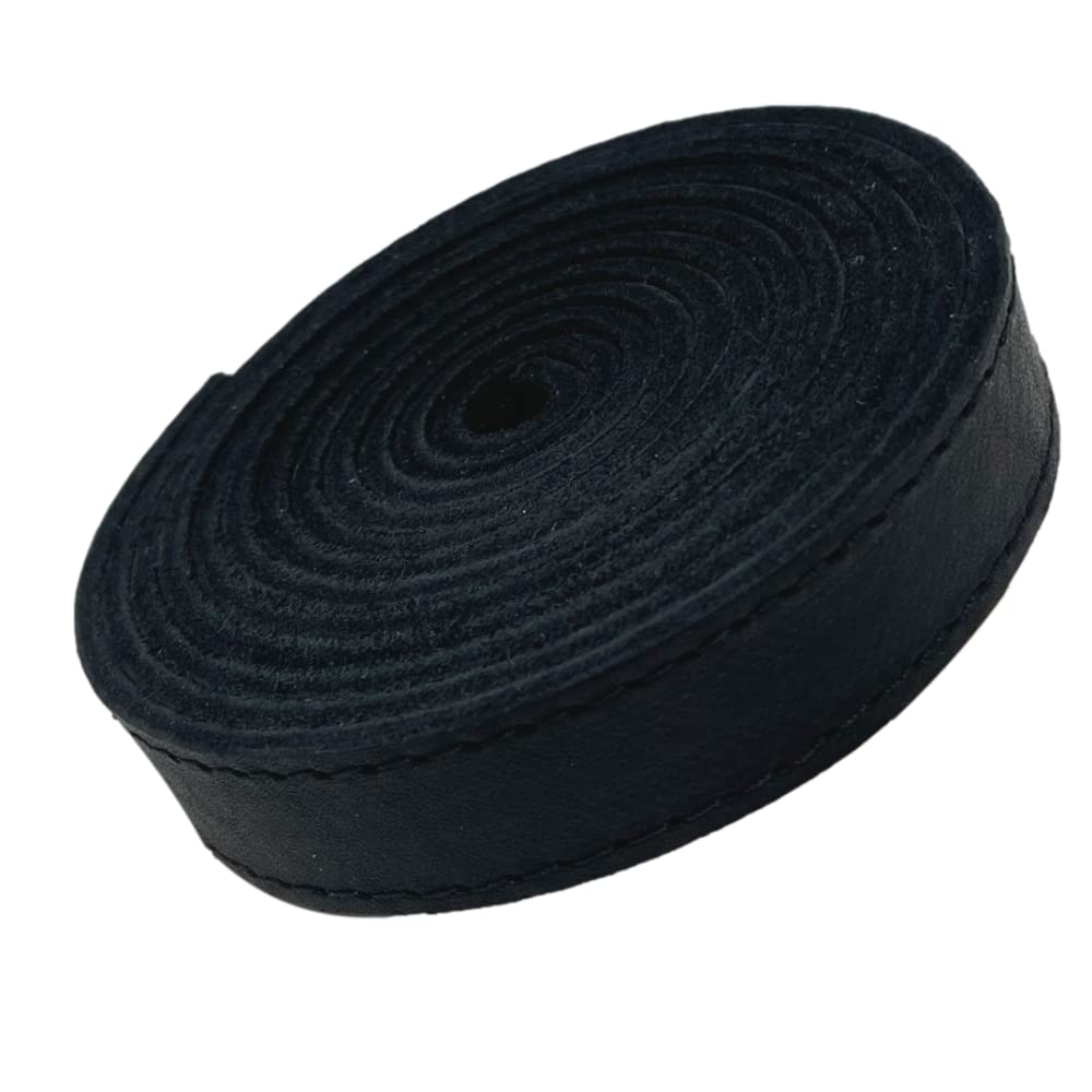 TOFL Black Leather Strap Stitching 3/4 inch