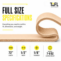 TOFL 1/2 Inch Smokey Gray Leather Strap PT05