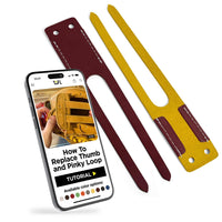 Burgundy thumb and pinky replacement loops for baseball glove