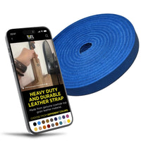TOFL 3/8 Inch Leather Strap - Sky Blue