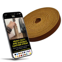 TOFL 3/8 Inch Leather Strap - Medium Brown