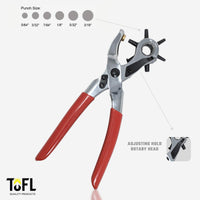 TOFL Rotary Leather Hole Punch in use