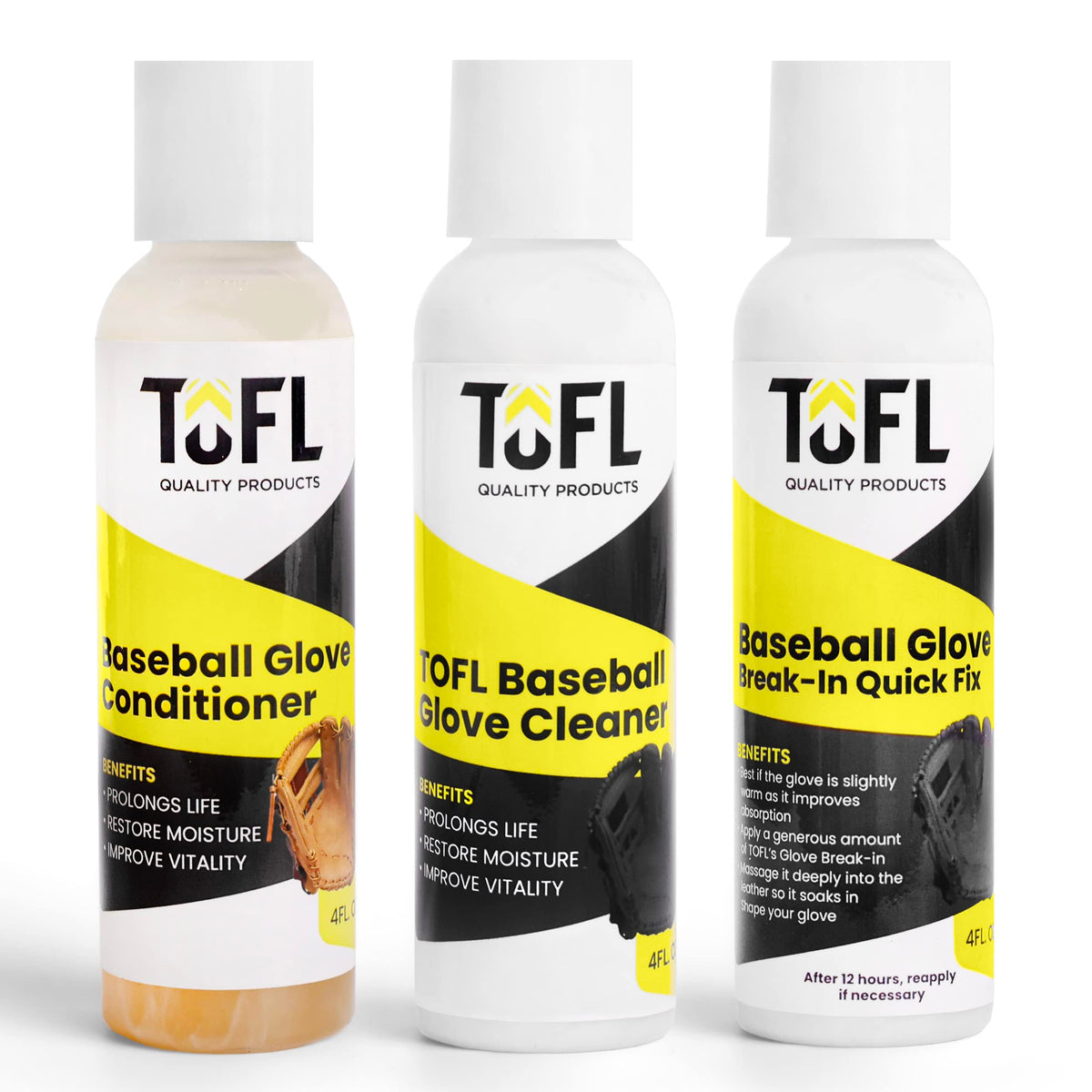 TOFL Baseball Glove Oil Break-in Kit Bundle