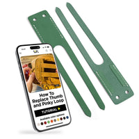 Green thumb and pinky replacement loops for baseball glove