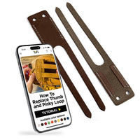 Dark Brown thumb and pinky replacement loops for baseball glove