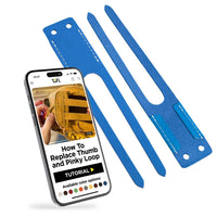 Blue thumb and pinky replacement loops for baseball glove
