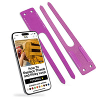Magenta thumb and pinky replacement loops for baseball glove