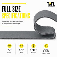 TOFL Genuine Leather Strap | Top Grain Cowhide Strip – Smokey Gray