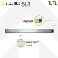 TOFL 12 Inch Hooked Ruler - PT01