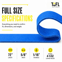 TOFL Genuine Leather Strap | Top Grain Cowhide Strip – Sky Blue