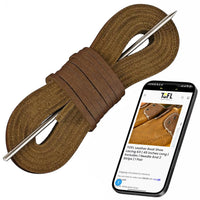 Brown boat shoe lacing kit
