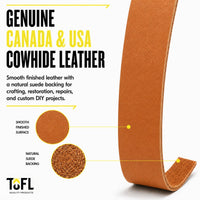 TOFL Genuine Leather Strap | Top Grain Cowhide Strip – Orange