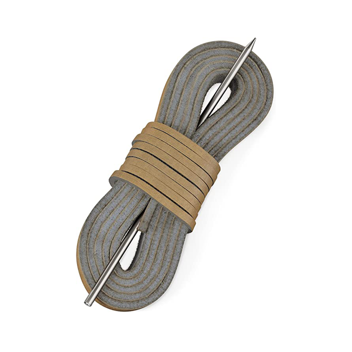 TOFL Leather Boat Shoe Lacing Kit | 45 inches Long | Includes 1 Needle And 2 Strips | 1 Pair