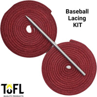 TOFL Softball and Baseball Glove Lace Kit | Mitt Lace Glove Repair Lacing Kit | 2 Leather Laces with Lacing Needle for Catchers Glove