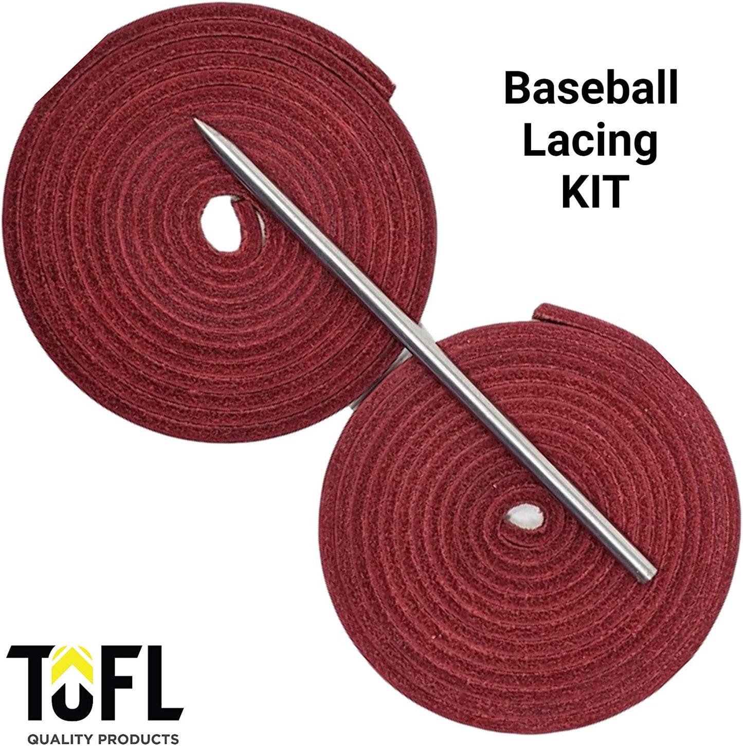 TOFL 6 Medium Brown Laces and a Lacing Needle to Repair You Baseball Glove
