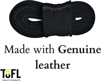 TOFL Leather Boot Laces | 72 Inches Long | 1/8 Inch Thick | 2 Leather Strips | 1 Pair