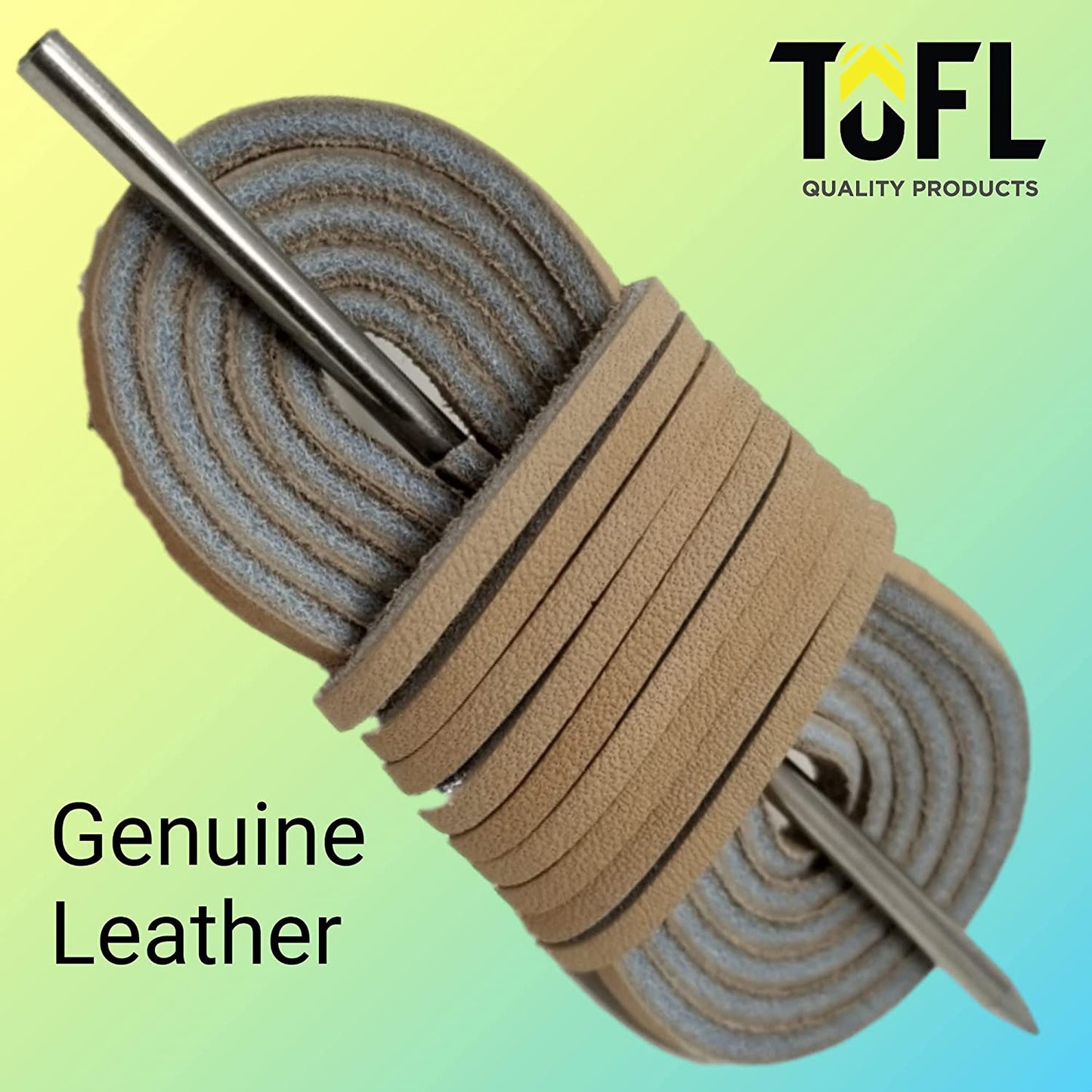 TOFL Logger Style Leather Boot Laces | 108 Inches Long | Comes in 1 or 3 Pairs Brown Laces / 3 Pairs