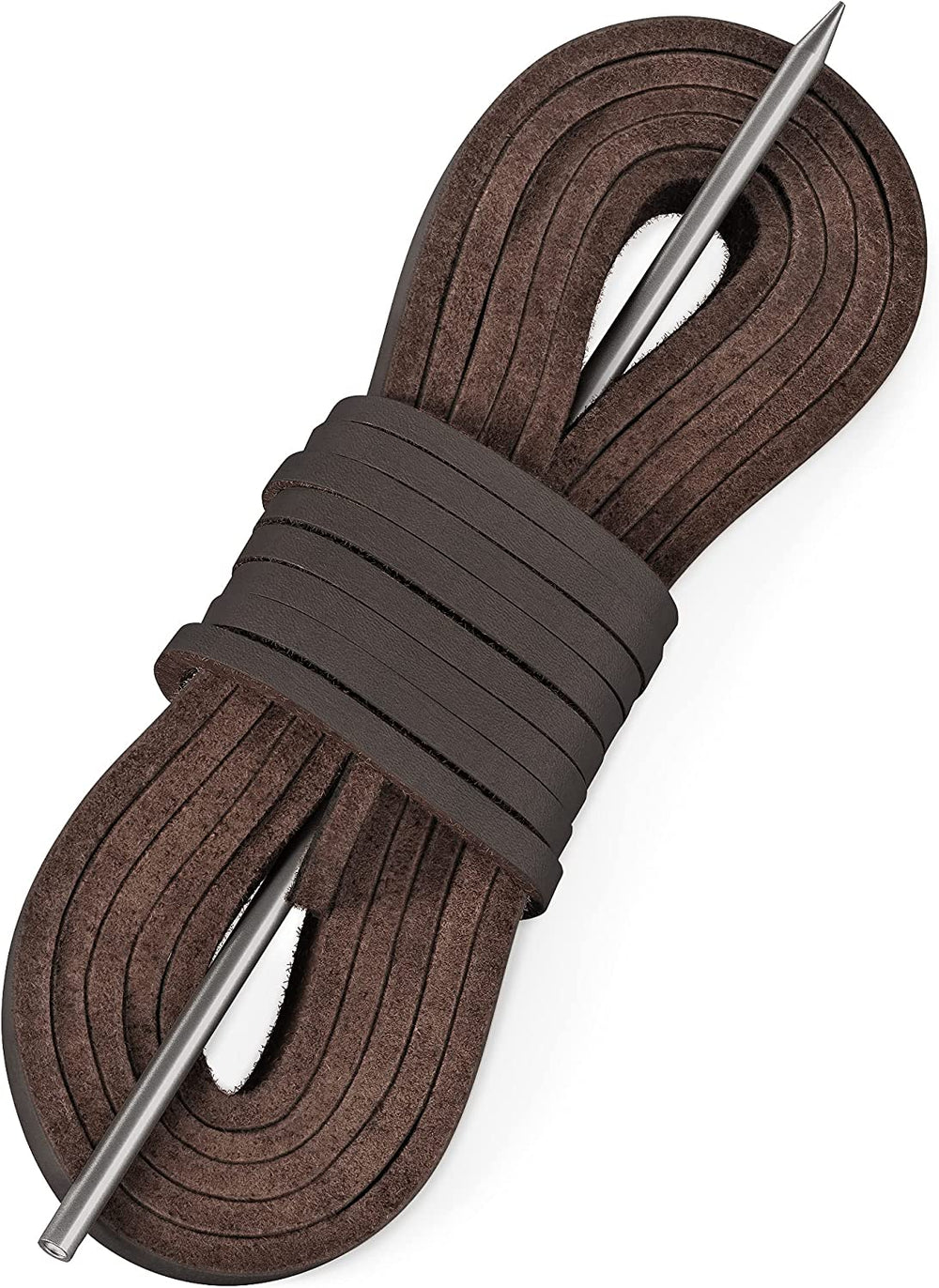 72 Round Cord Leather Laces Cedar (Metal Aglets)