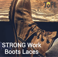 TOFL Logger Style Leather Boot Laces | 108 inches long | Comes in 1 or 3 Pairs