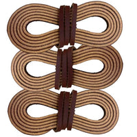 TOFL Logger Style 3 Leather Boot Laces | 54 inches long | 3 Strips | 1 Pair & 1 Spare