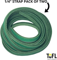 TOFL Leather Straps | 2 Pieces | 72 Inches Long | 1/4 Inch Wide | 1/8 Inch Thick